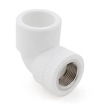 Уголок PP-R комбинированный с вн. резьбой D  20х 1/2 (белый)